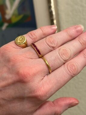 Catbird 22K Solid Gold Old World Classic Wedding Band Size 7.5